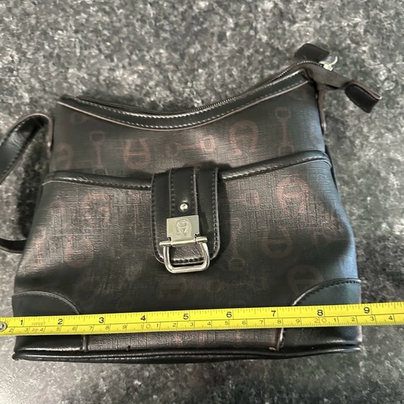 Etienne Aigner Purse Dark Brown Signature Logo/Leather - Picture 11 of 13